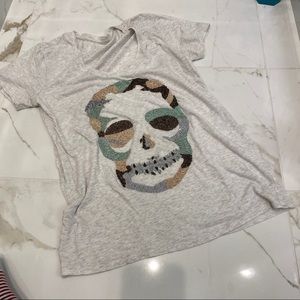 Zadig & Voltaire beaded skull t-shirt